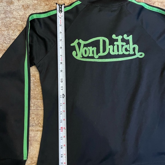 Von Dutch Black and Green Track Jacket - Picture 7 of 9